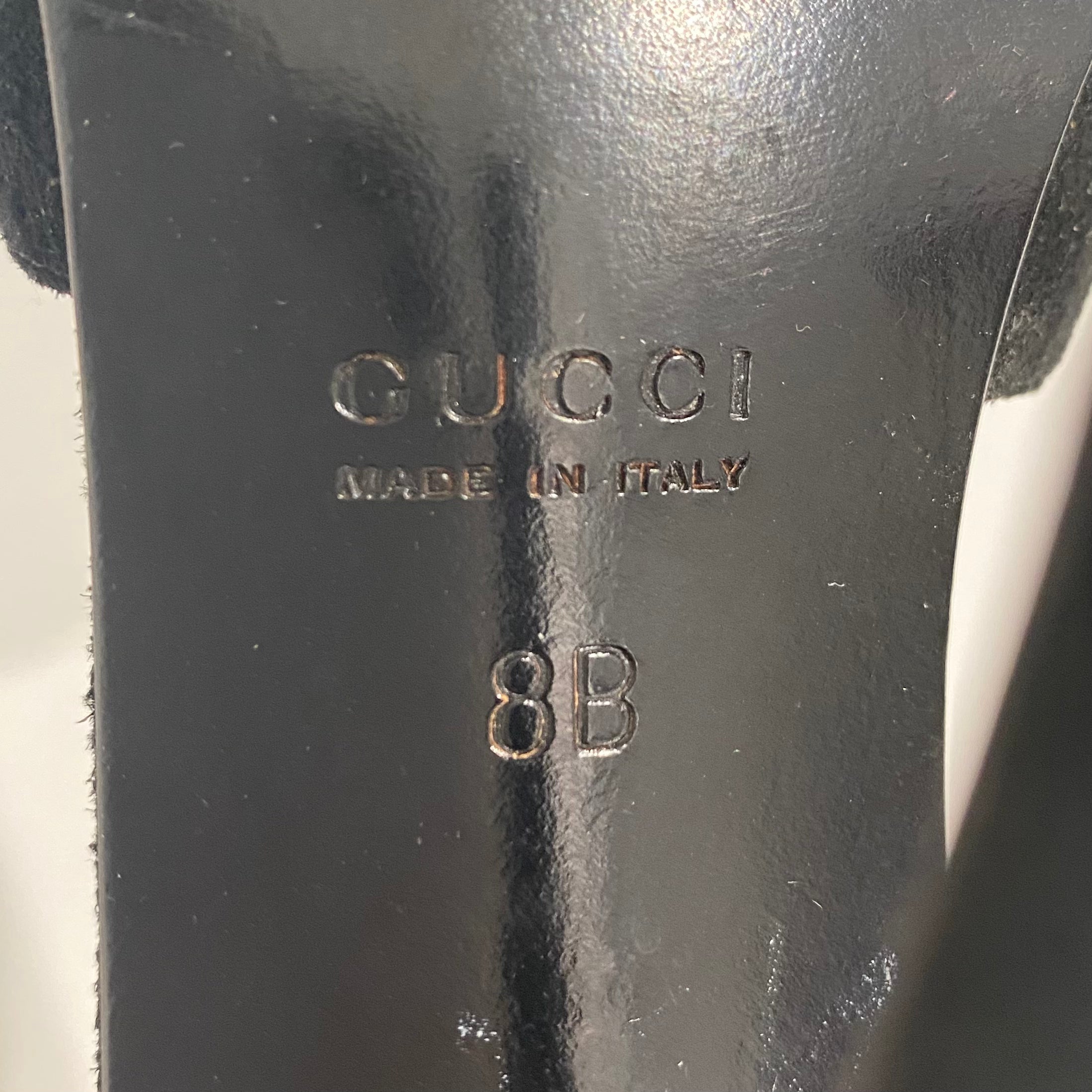 Gucci Black Suede Heels