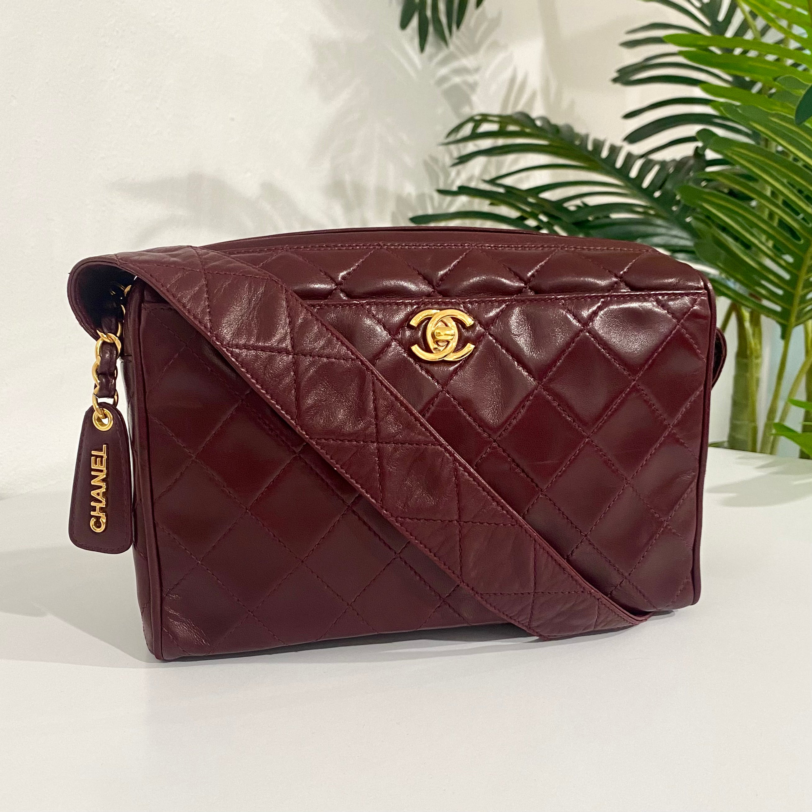 Chanel Burgundy Camera Bag – Dina C's Fab and Funky Consignment Boutique