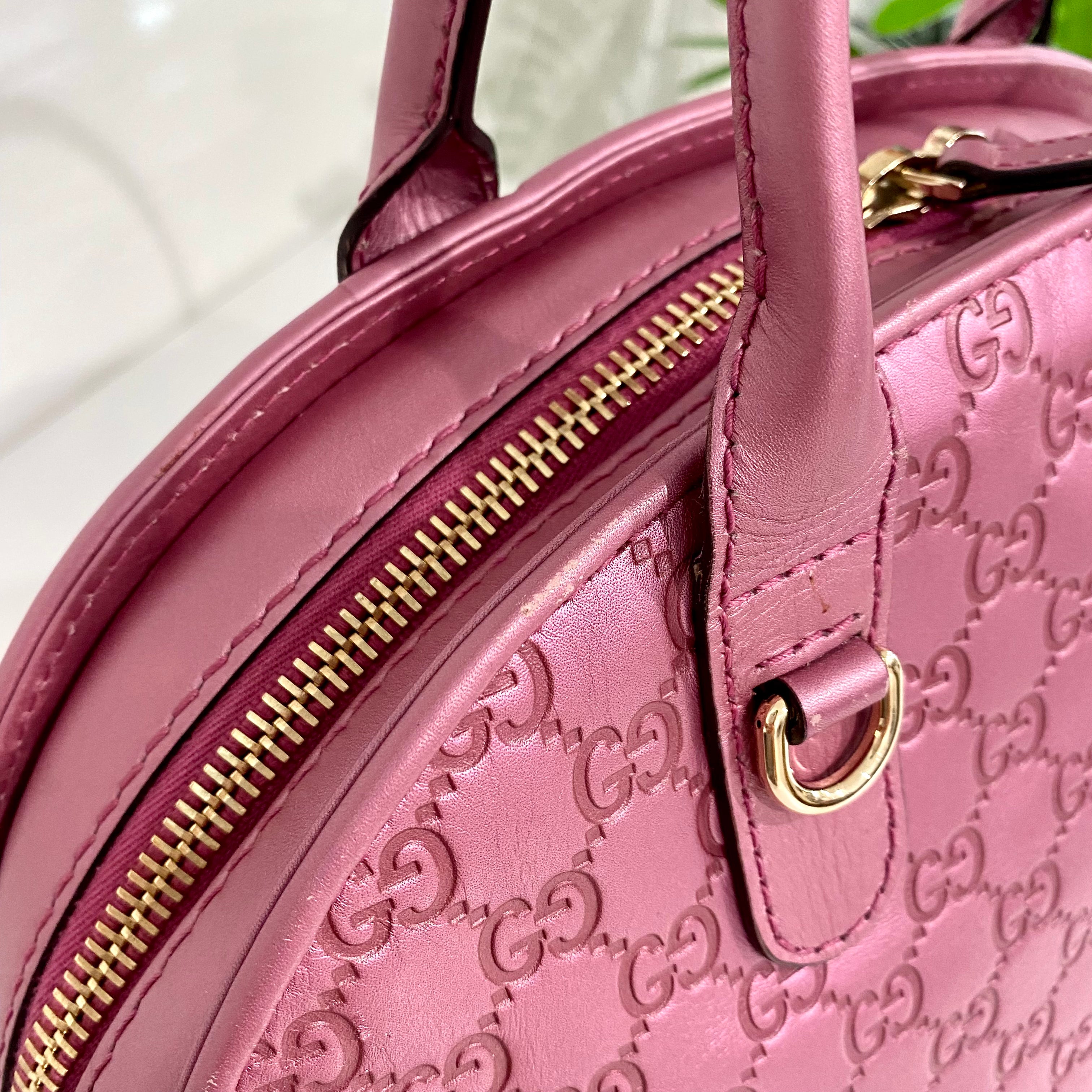 Review GUCCI Mini Dome Satchel Pink 