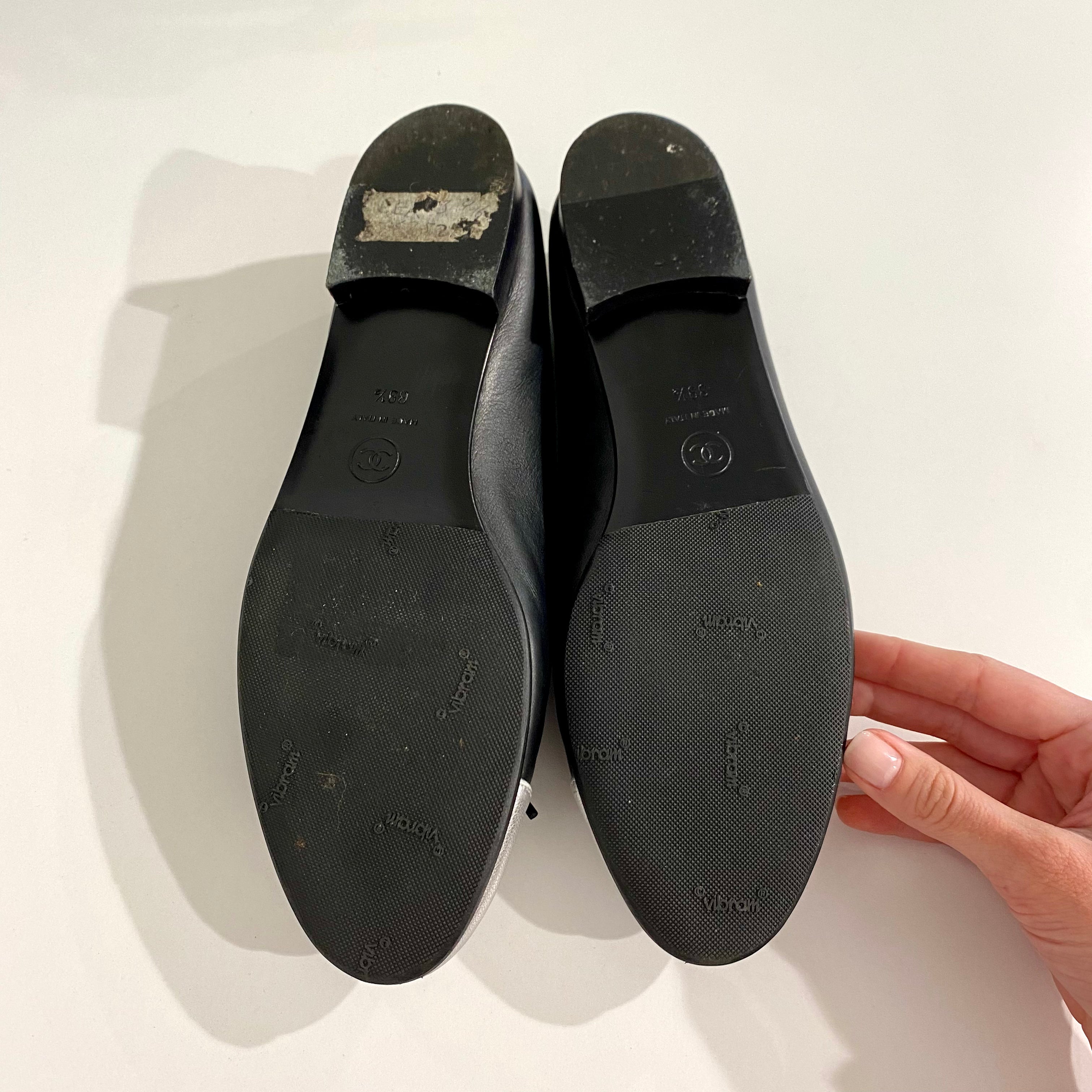 Chanel Black and Silver Ballet Flats – Dina C's Fab and Funky