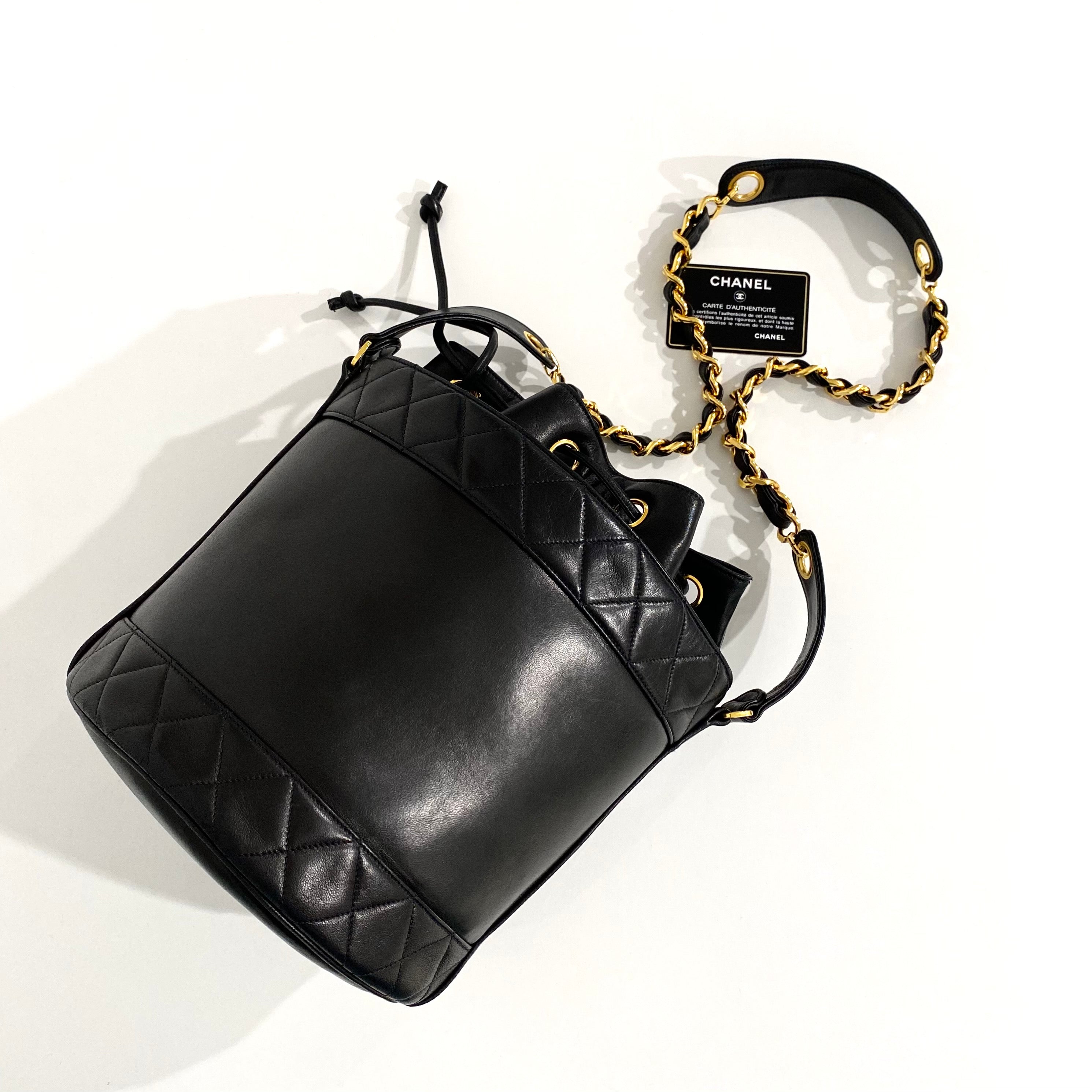 Chanel Vintage Black Bucket Bag