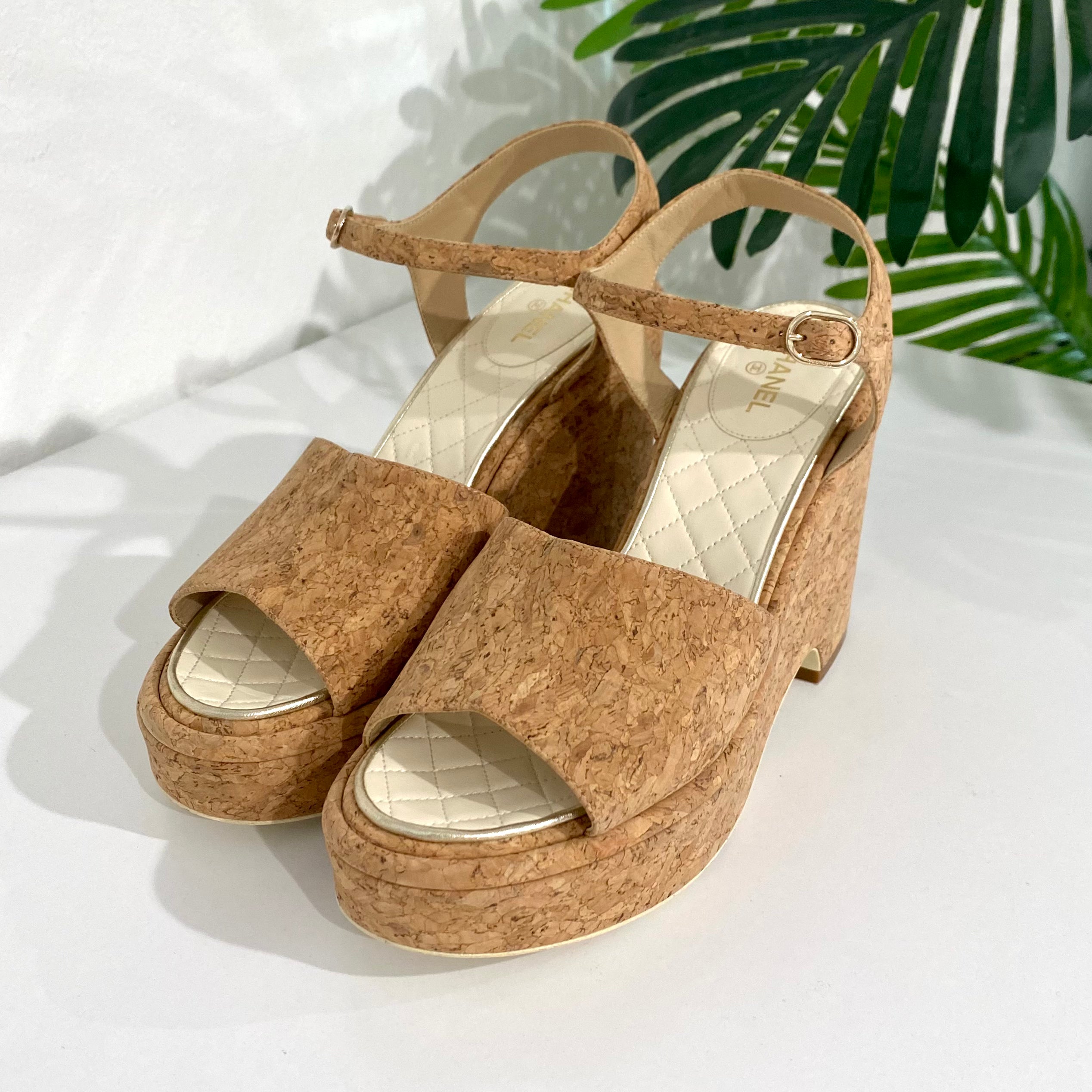 Chanel Cork Platform Sandals – Dina C's Fab and Funky Consignment