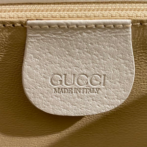 Gucci White Horsebit Handle Bag