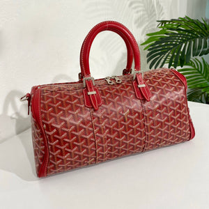 Croisière leather bowling bag Goyard Red in Leather - 35666572