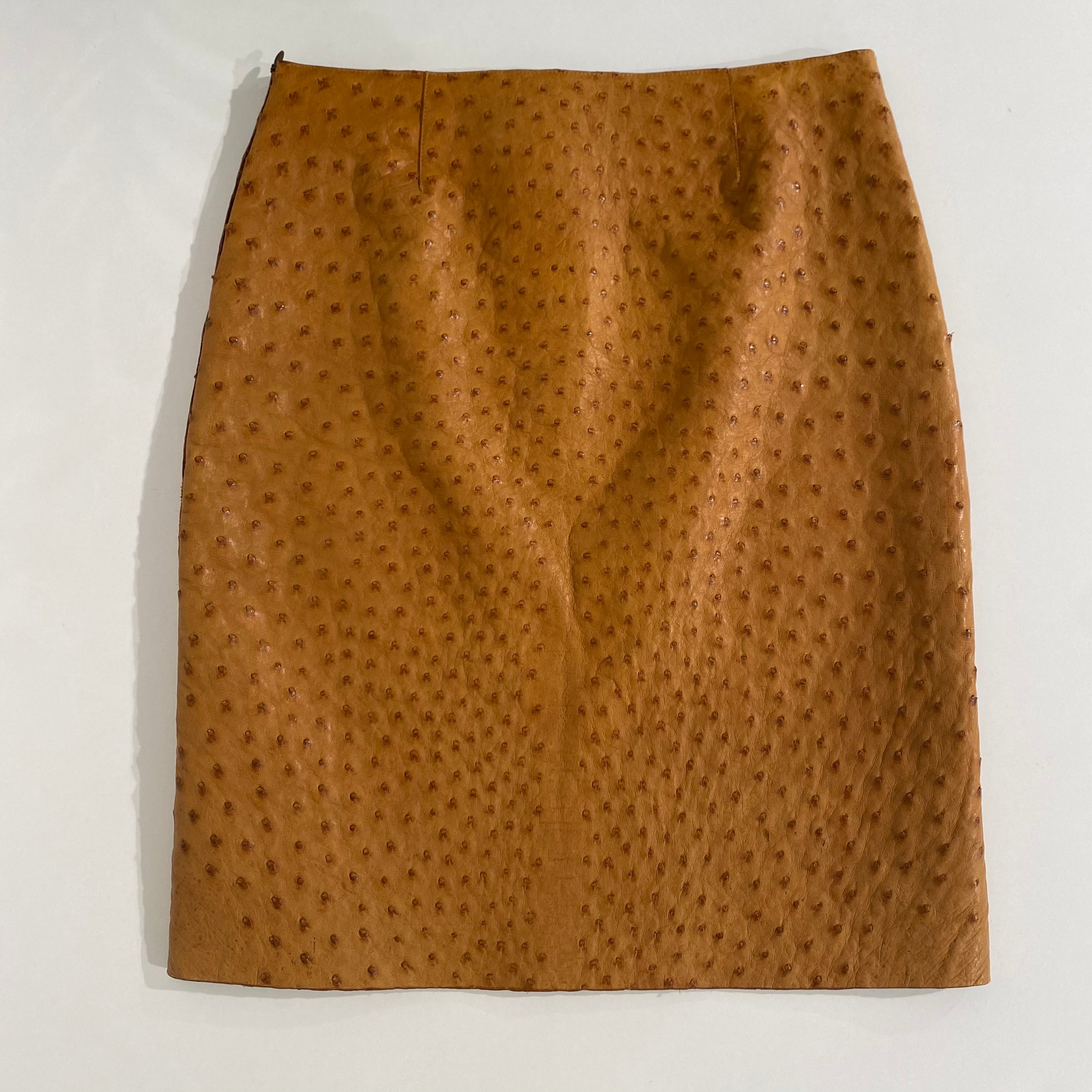 Prada Ostrich Skirt