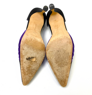Manolo Blahnik Vintage Crystal Purple Heels