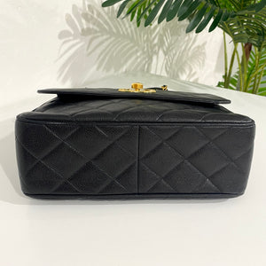 Chanel Vintage Black Large Square Flap Bag