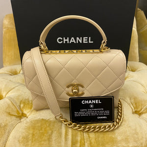 Chanel Beige Trendy Bag – Dina C's Fab and Funky Consignment Boutique