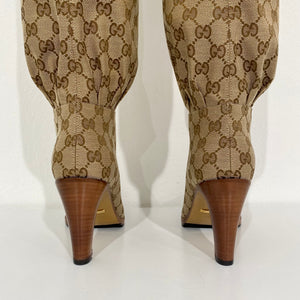 Gucci Monogram Over the Knee Boots – Dina C's Fab and Funky Consignment  Boutique