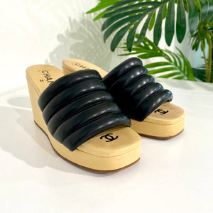 Chanel Vintage Wedge Sandals