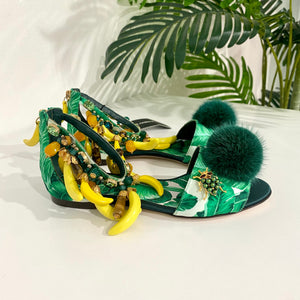 Dolce & Gabbana New Banana Leaf Sandals – Dina C's Fab and Funky Dolce & Gabbana New Banana Leaf Sandals – Dina C's Fab and Funky